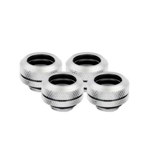 Corsair Hydro X Series XF Hardline 14mm Compression Fittings 4 Pack - Chrome