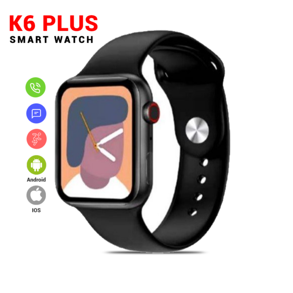 K6 Plus Smart Watch - Black