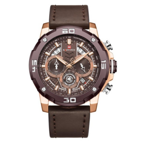 NAVIFORCE NF 9175L Luxury Brand Genuine Leather Men's Watch - Black