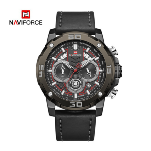 NAVIFORCE NF 9175L Luxury Brand Genuine Leather Men's Watch - Black