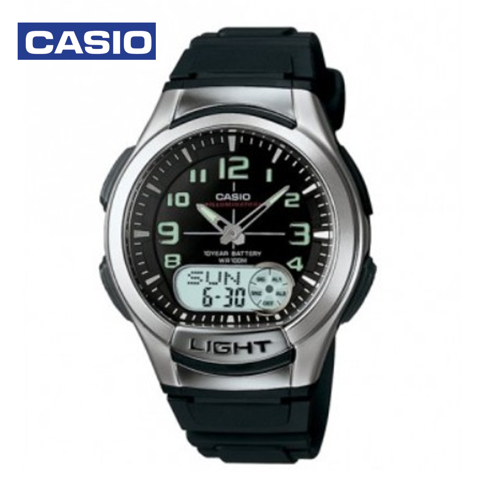 Casio AQ-180W-1BDF Mens Casual Analog and Digital Watch Black