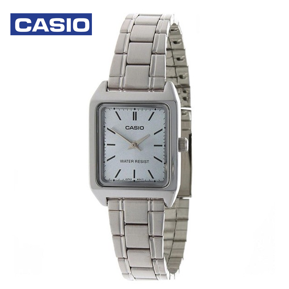 Casio LTP-V006D-2EDF Womens Analog Watch Silver and White