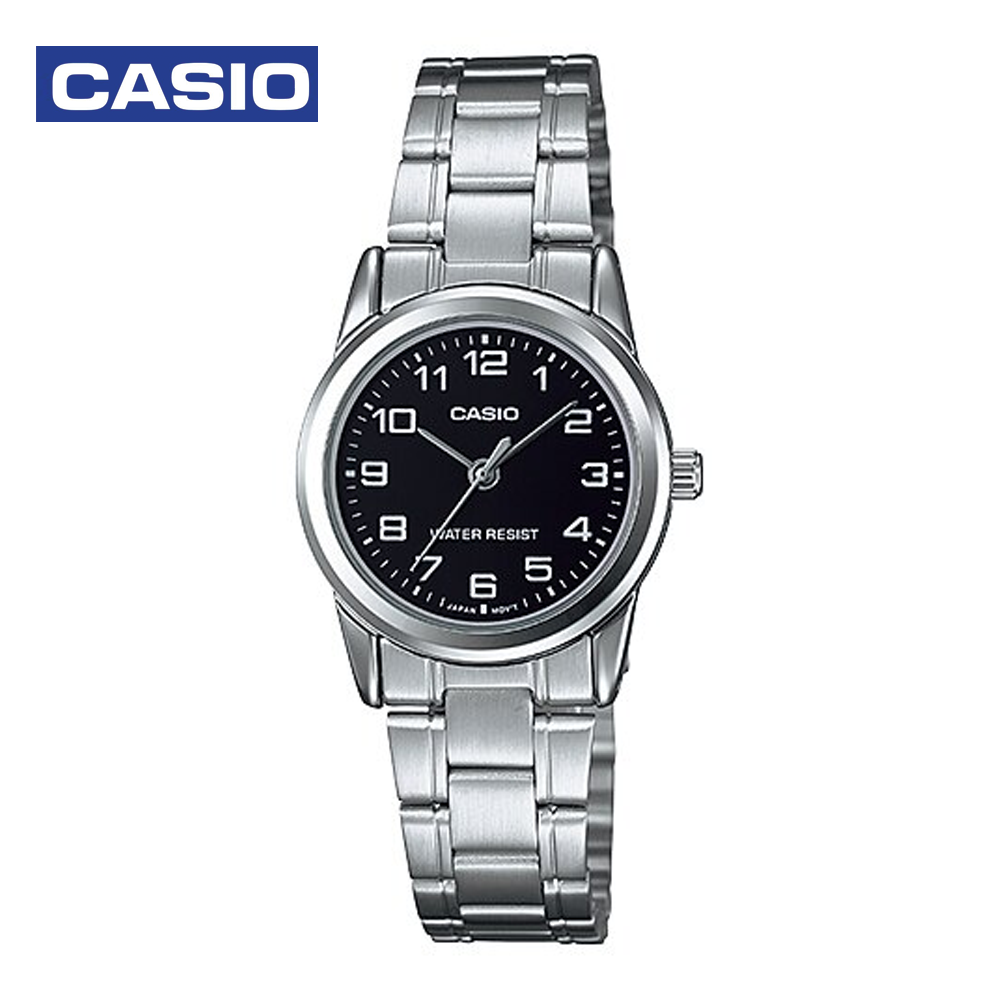 Casio LTP-V001D-1BDF Womens Analog Watch Black and Silver