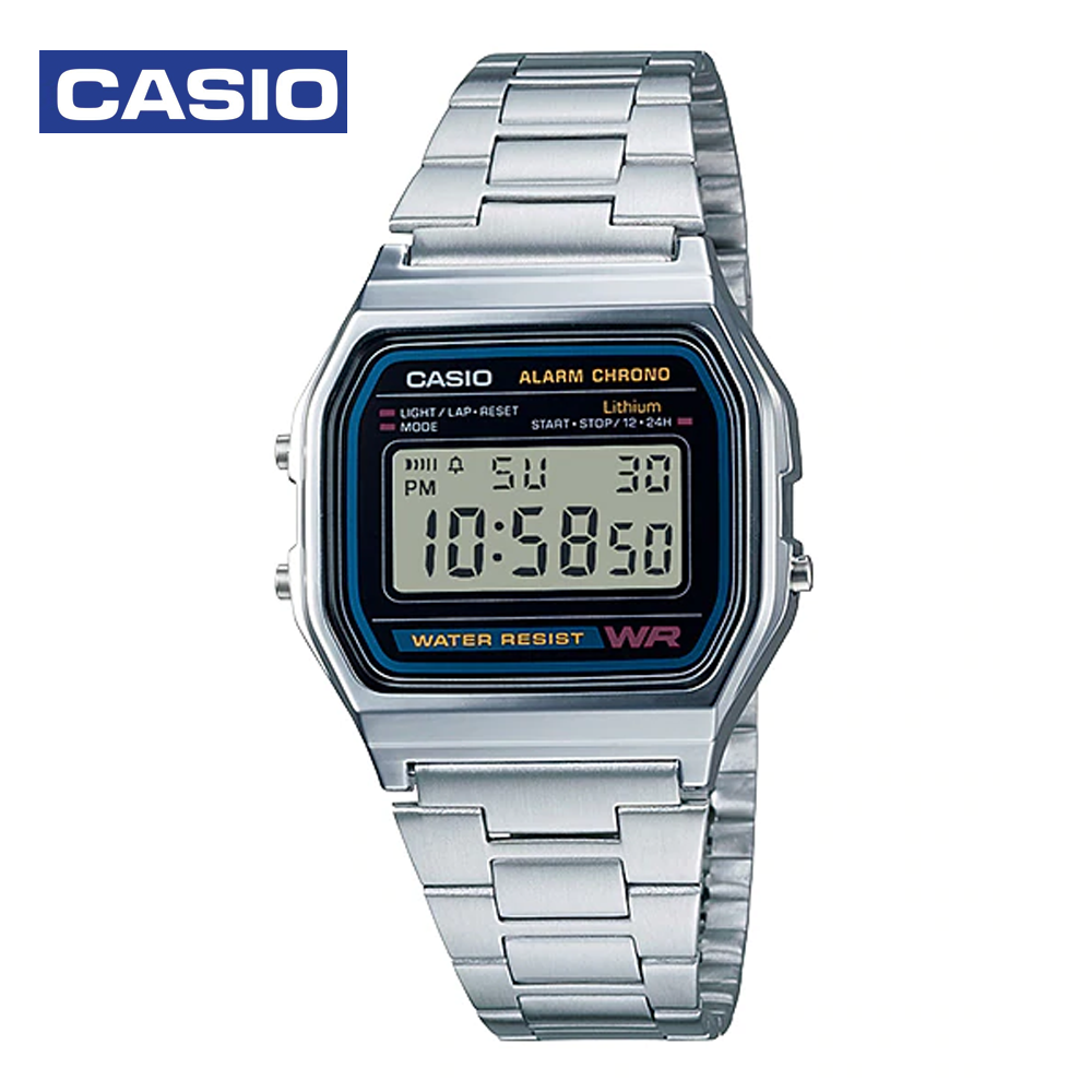 Casio A158WA-1DF Unisex Casual Digital Watch Silver