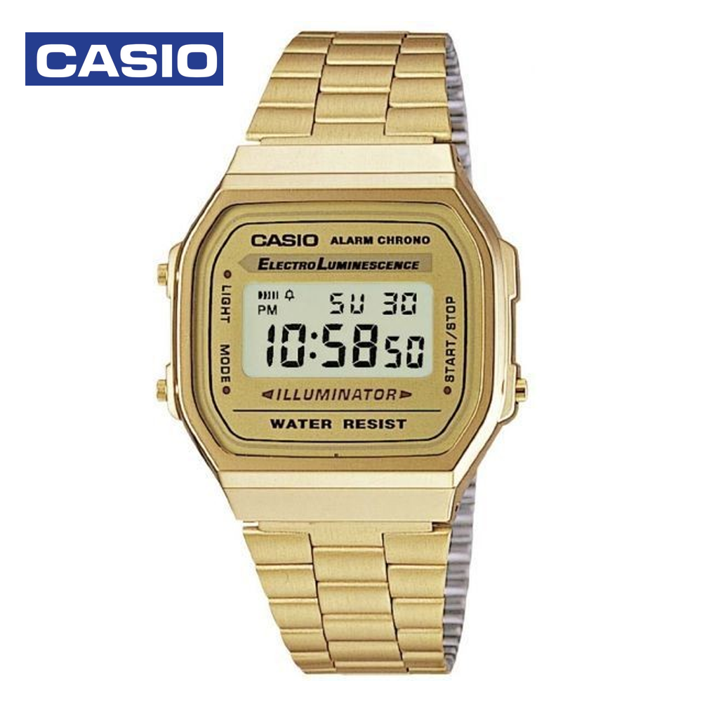 Casio A168WG-9WDF Unisex Casual Digital Watch Gold