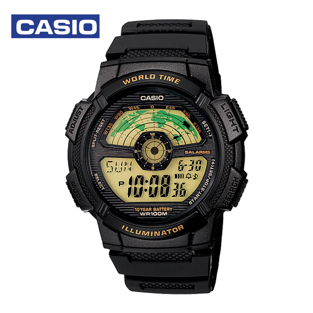 Casio AE-1100W-1BVDF Mens Sports Digital Watch Black