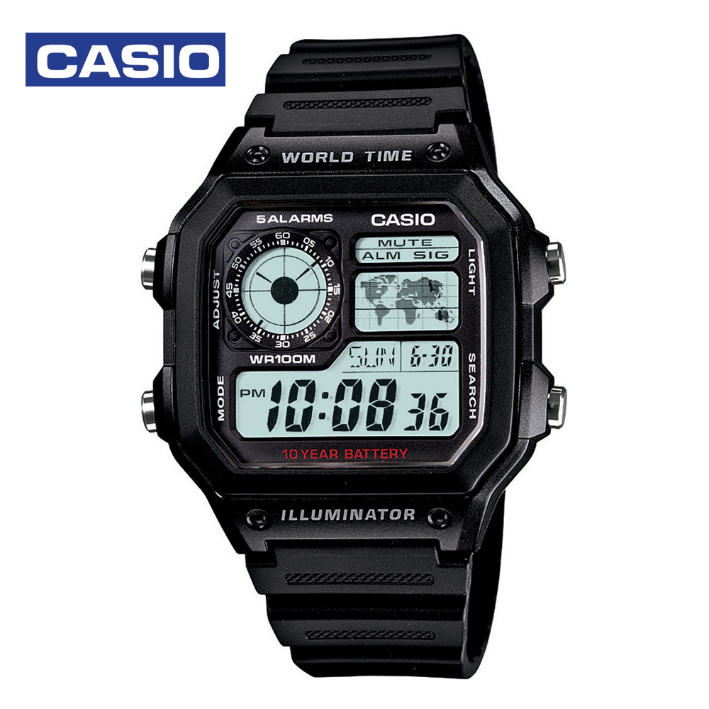Casio AE-1200WH-1AVDF Mens Sports Digital Watch Black