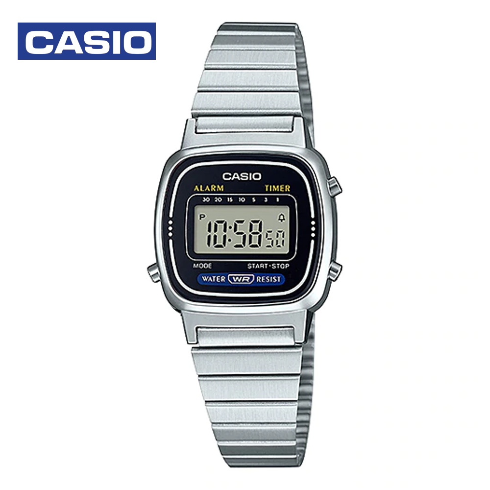 Casio LA-670WA-1DF Mens Digital Watch Silver