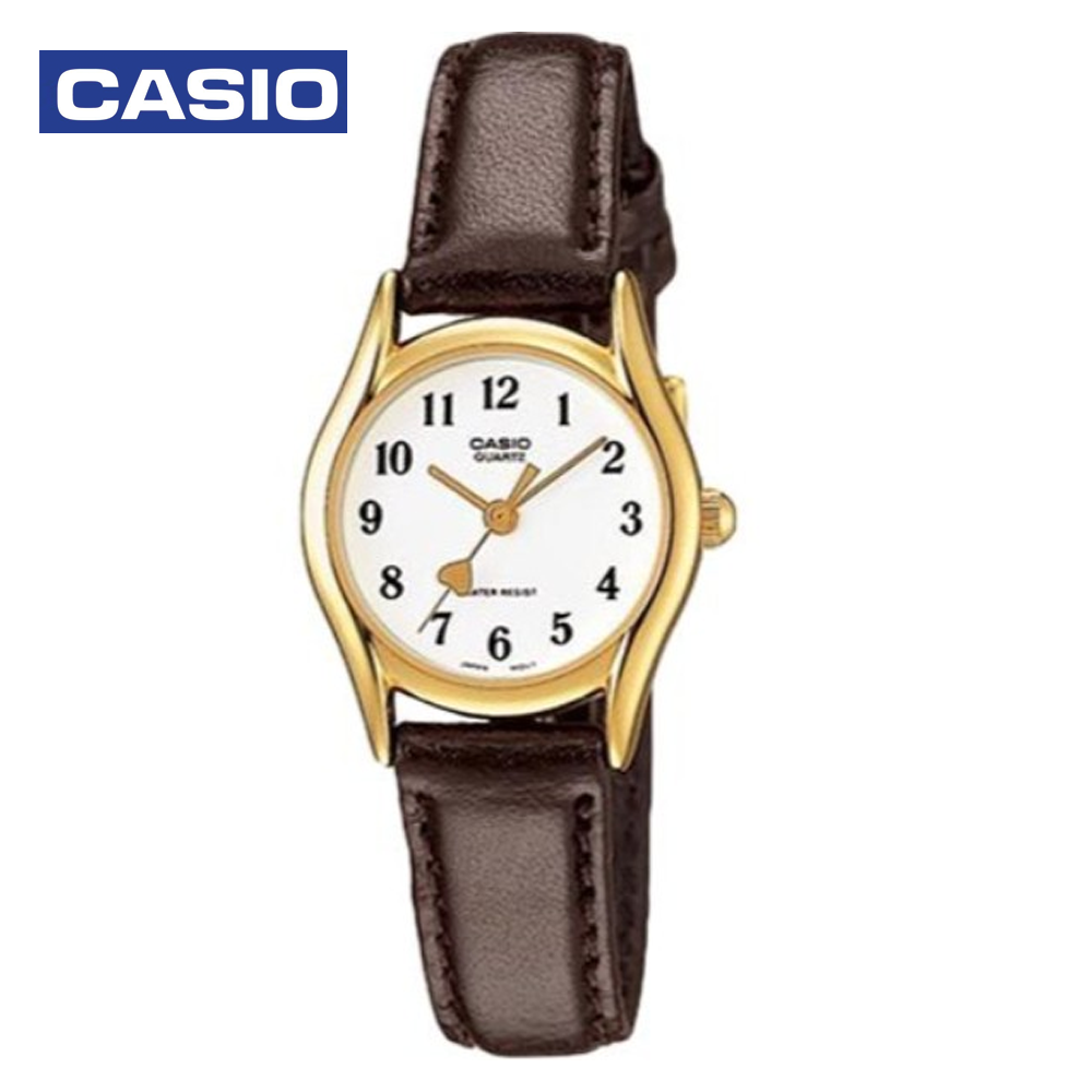 Casio LTP-1094Q-7B5DF Womens Analog Watch Brown and White