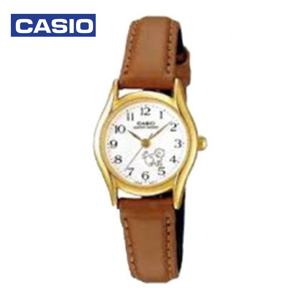 Casio LTP-1094Q-7B7DF Womens Analog Watch Brown and Gold