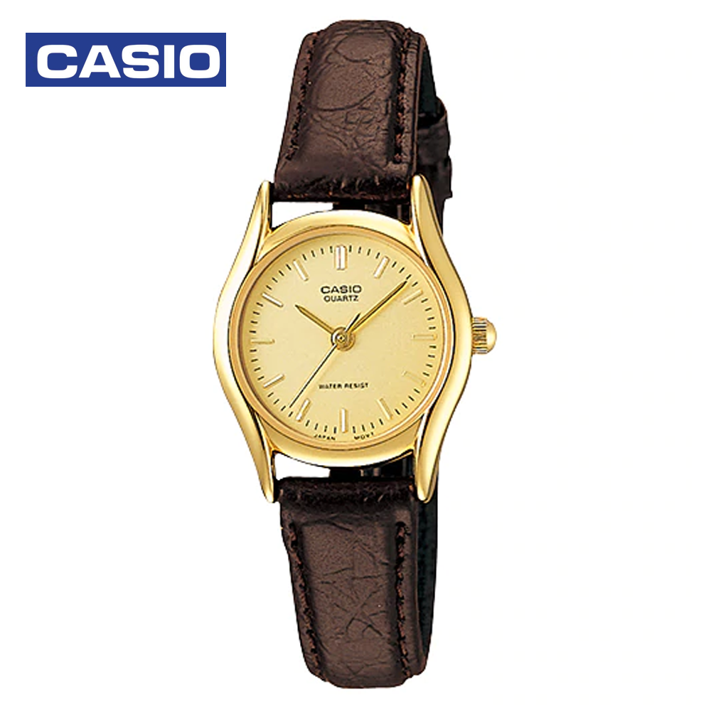 Casio LTP-1094Q-9ADF Womens Analog Watch Brown and Gold