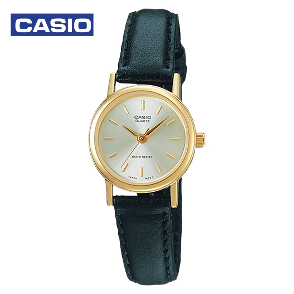 Casio LTP-1095Q-7A Womens Analog Watch Black and Gold