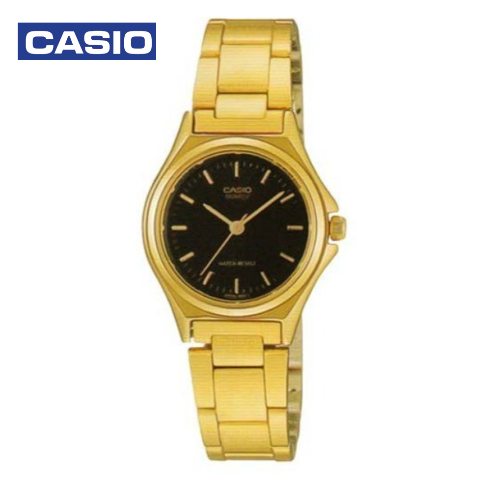 Casio LTP-1130N-1ADF Womens Analog Watch Gold and Black