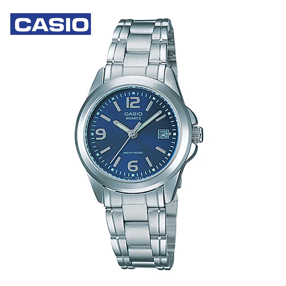 Casio LTP-1215A-2A2DF Womens Analog Watch Silver and Blue