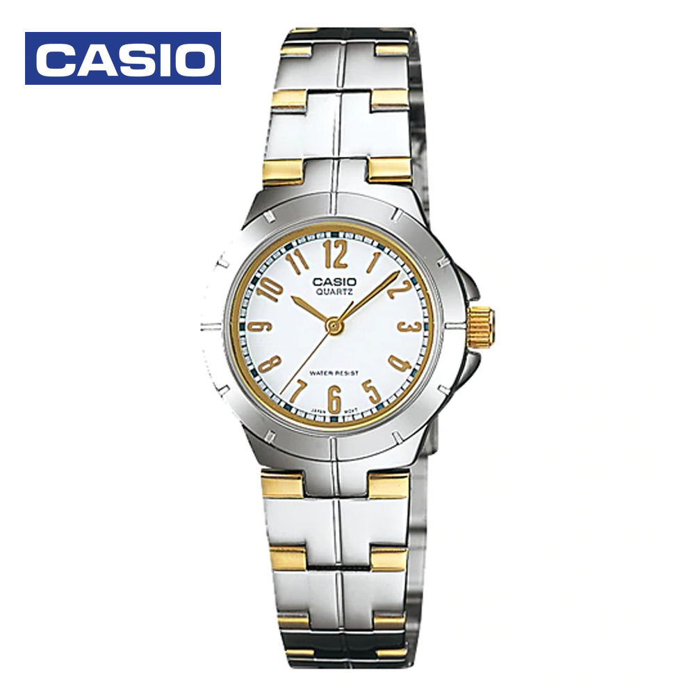 Casio LTP-1242SG-7ADF (CN) Womens Analog Watch White and Silver