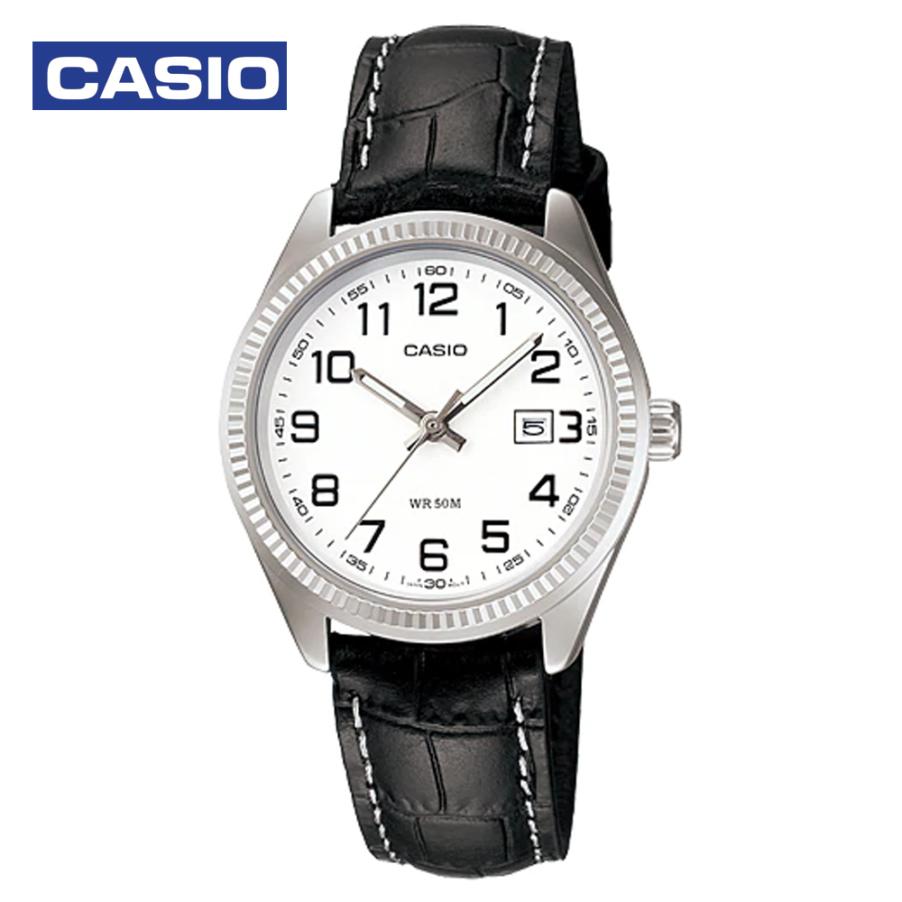 Casio LTP-1302L-7BVDF (CN) Womens Analog Watch Black and White