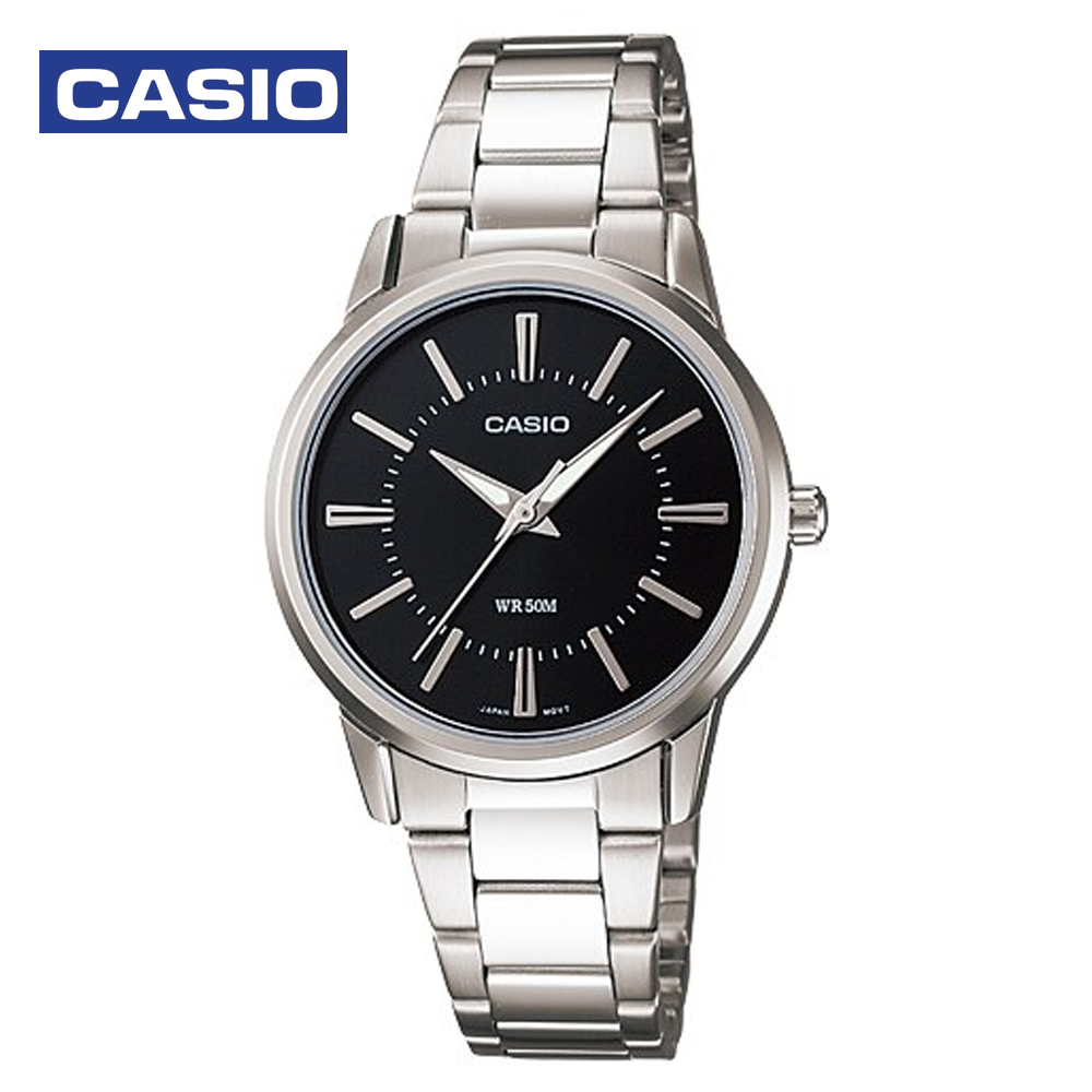 Casio LTP-1303D-1ADF Womens Analog Watch Black and Silver