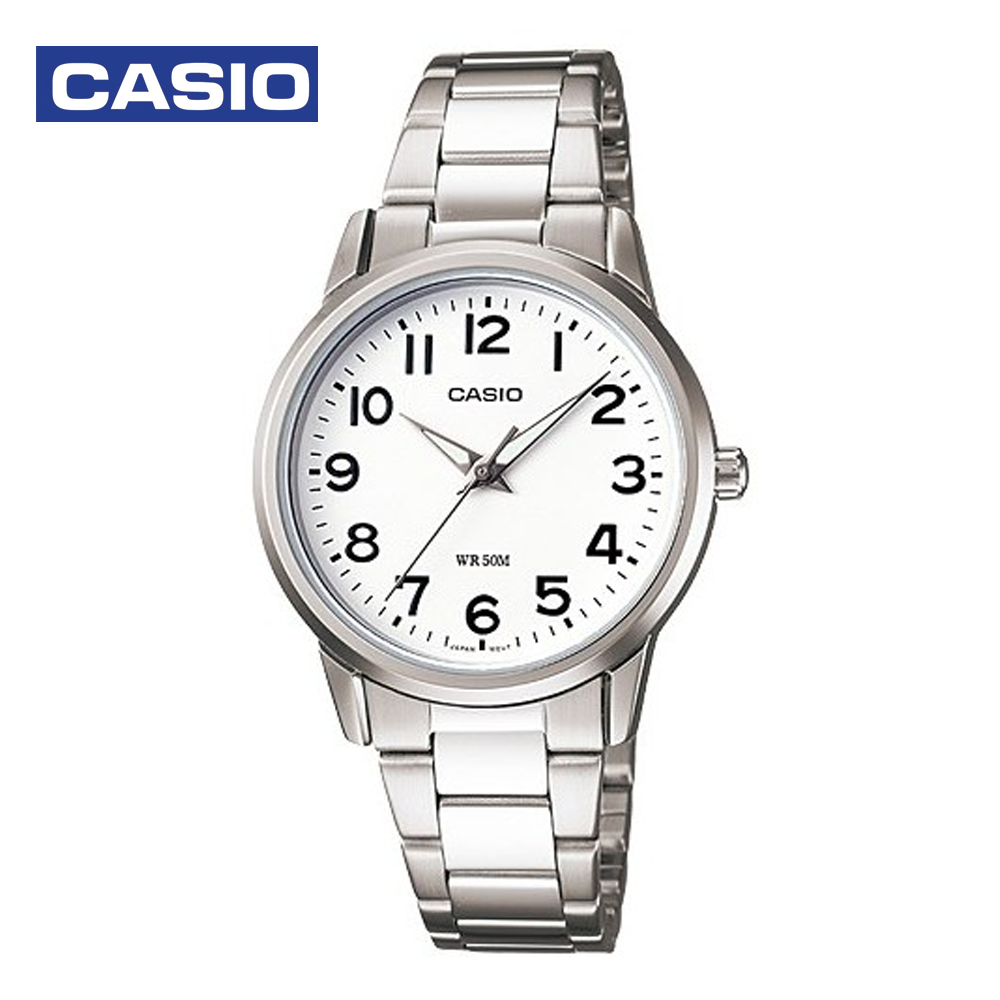 Casio LTP-1303D-7BDF Womens Analog Watch Silver and White