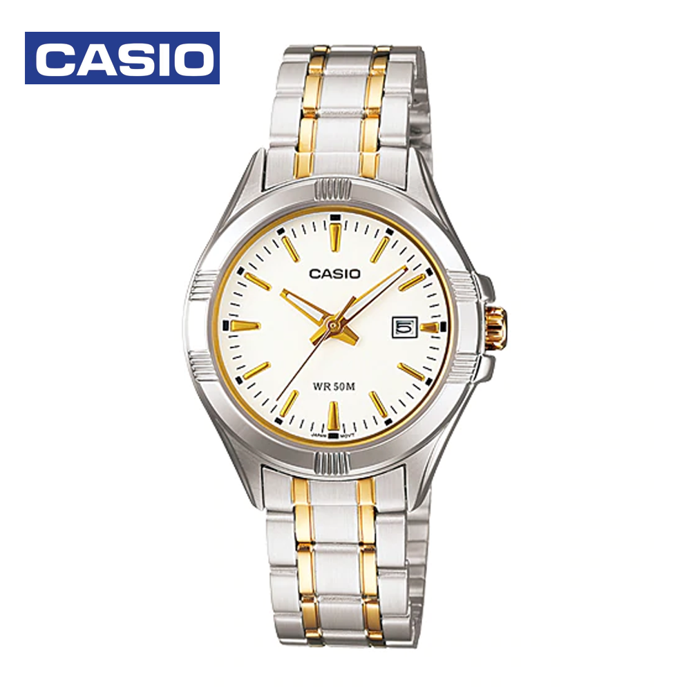 Casio LTP-1308SG-7ADF Womens Analog Watch Gold and Silver