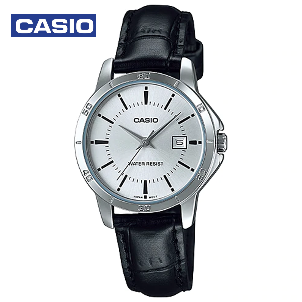 Casio LTP-V004L-7AUDF (CN) Womens Analog Watch Silver and Black