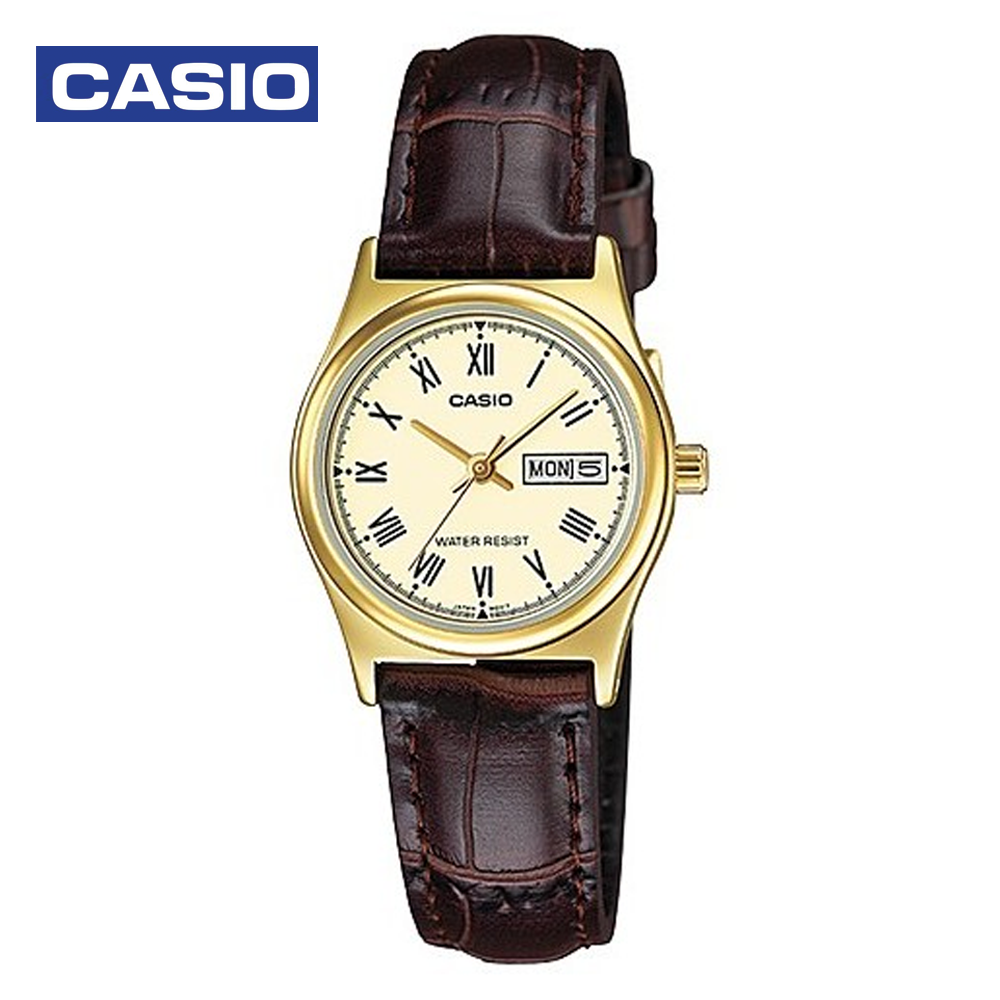 Casio LTP-V006GL-9BVDF Womens Analog Watch Brown and Beige