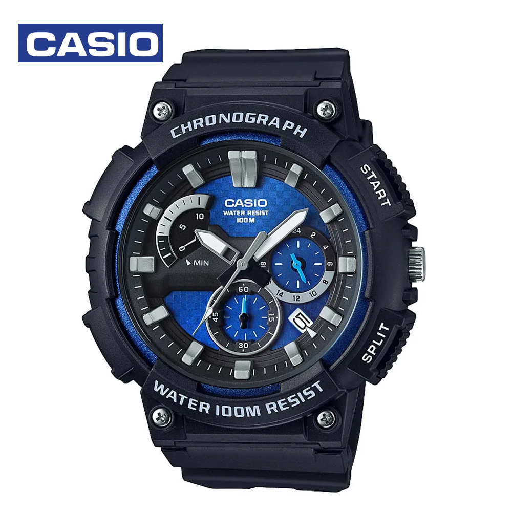Casio MCW-200H-2ADF Mens Analog Watch Black and Blue