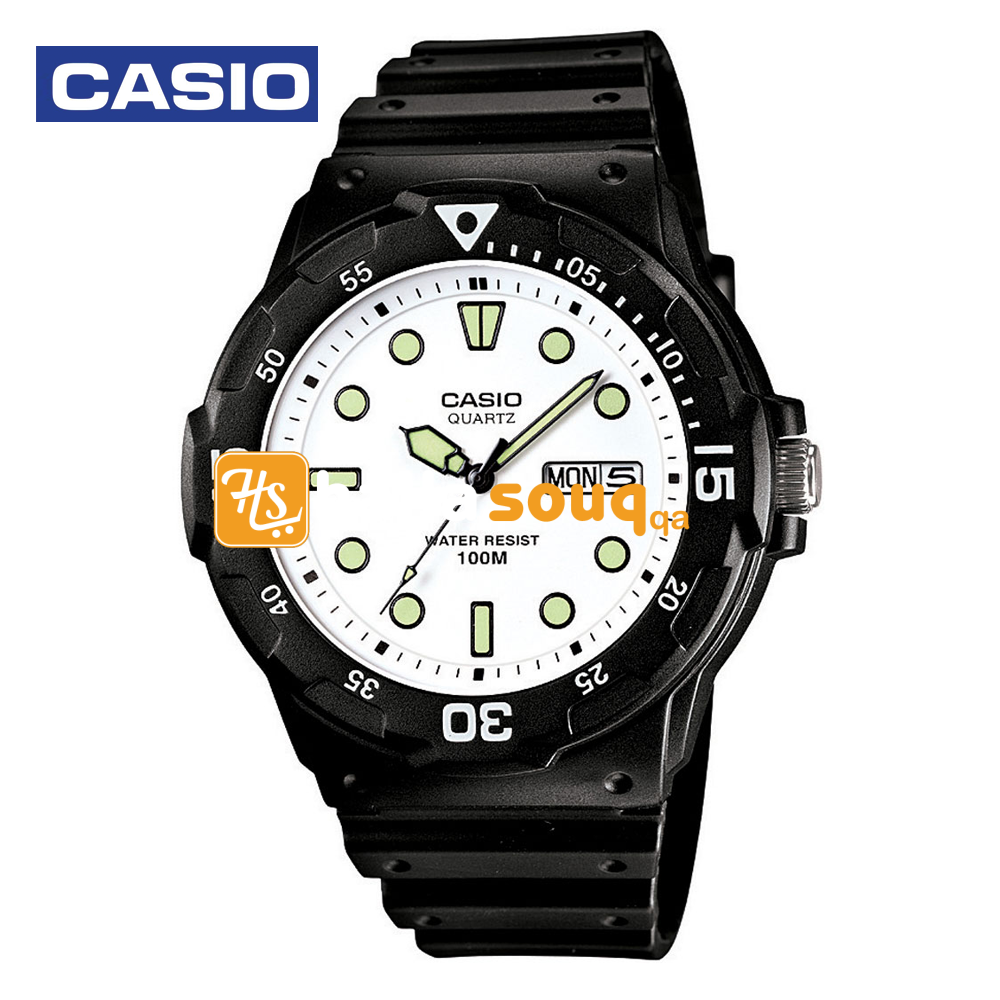 Casio MRW-200H-7EVDF Mens Analog Watch Black and White