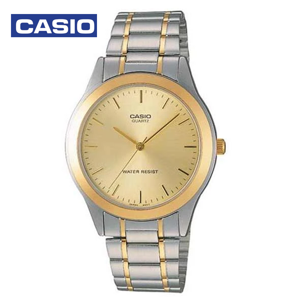 Casio MTP-1128G-9ARDF (CN) Mens Analog Watch Gold and Silver
