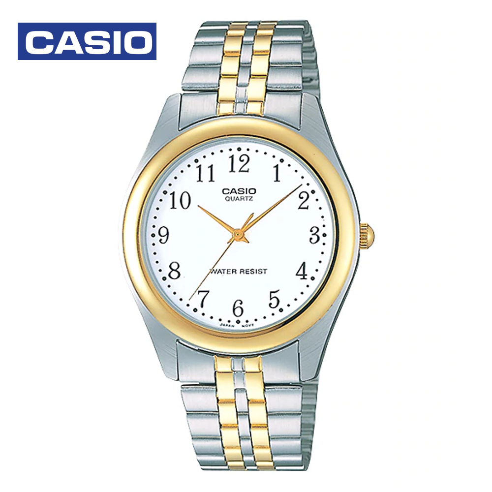 Casio MTP-1129G-7BRDF (CN) Mens Analog Watch White and Silver
