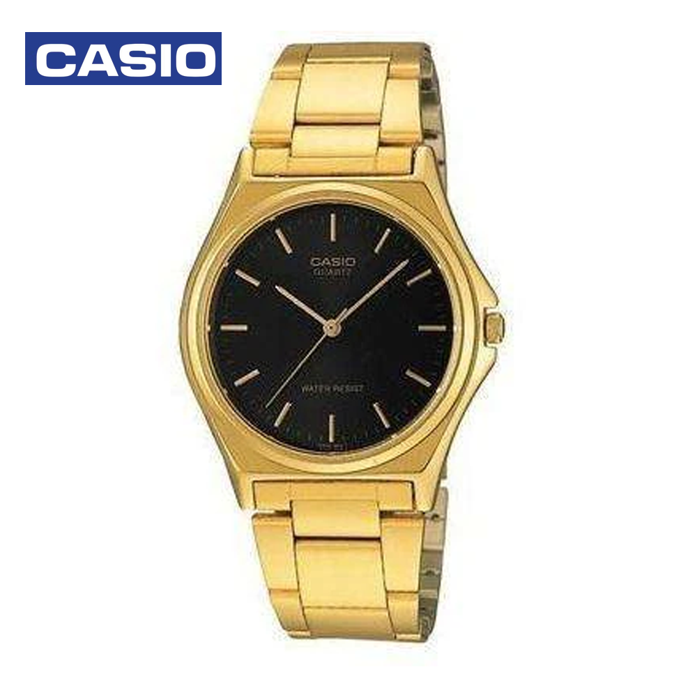 Casio MTP-1130N-1ARDF Mens Analog Watch Black and Gold