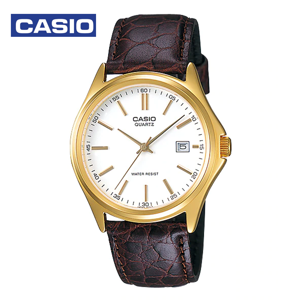 Casio MTP-1183Q-7ADF Mens Analog Watch Brown and White