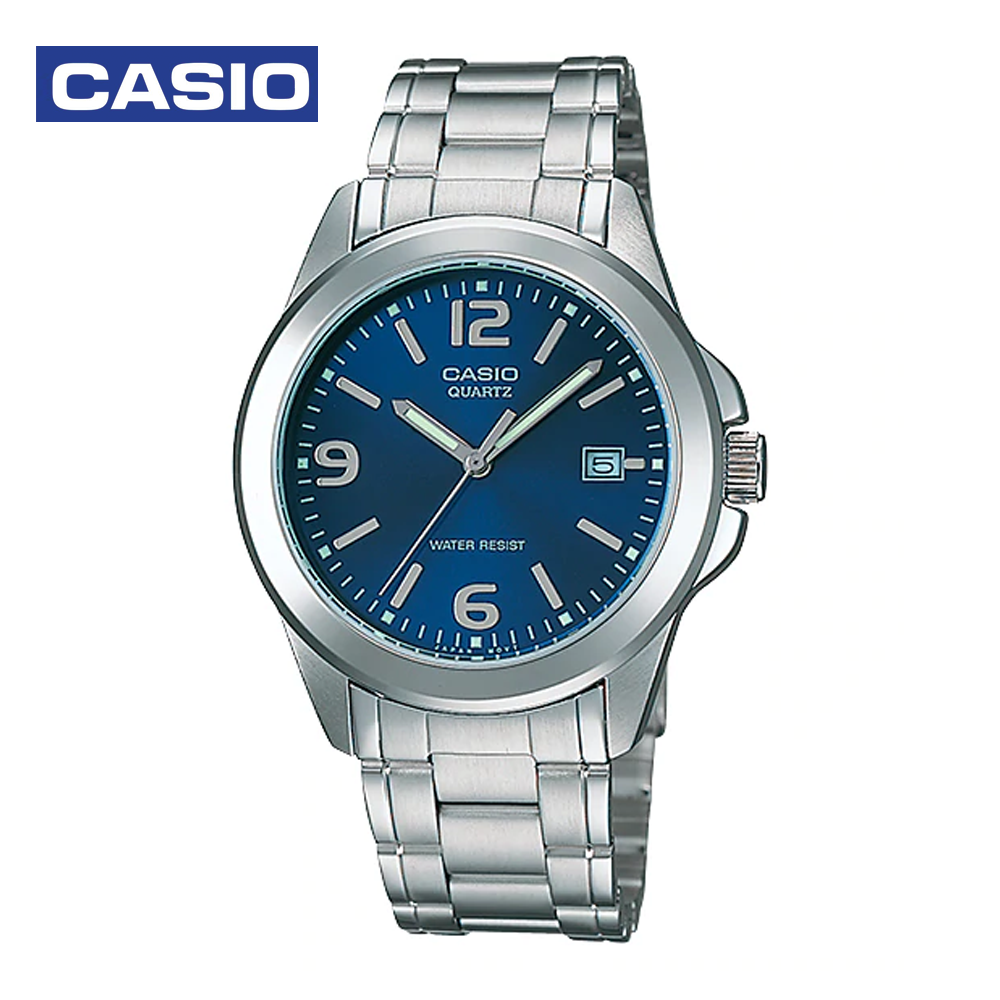 Casio MTP-1215A-2ADF Mens Analog Watch Silver and Blue