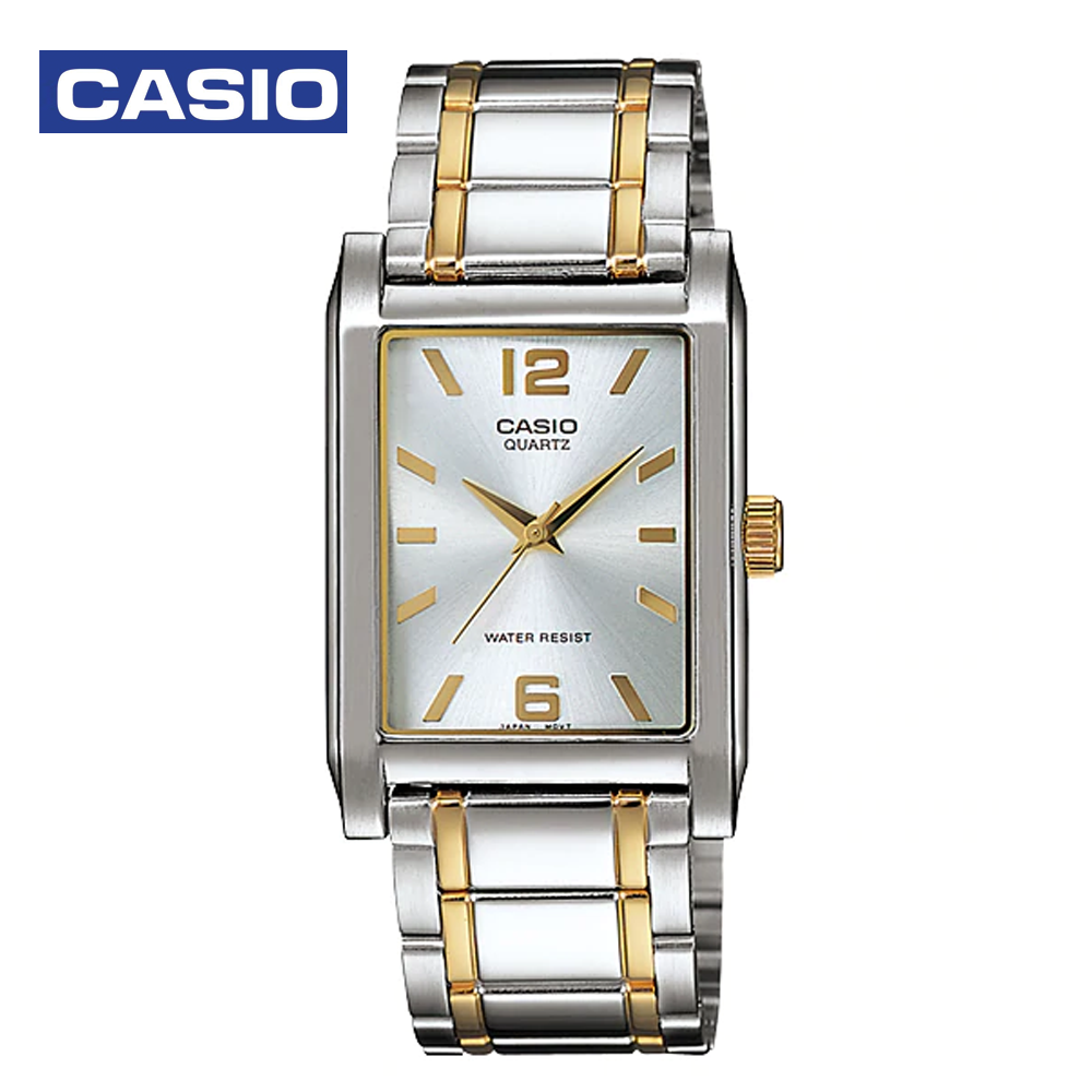 Casio MTP-1235SG-7ADF (CN) Mens Analog Watch Silver and Gold