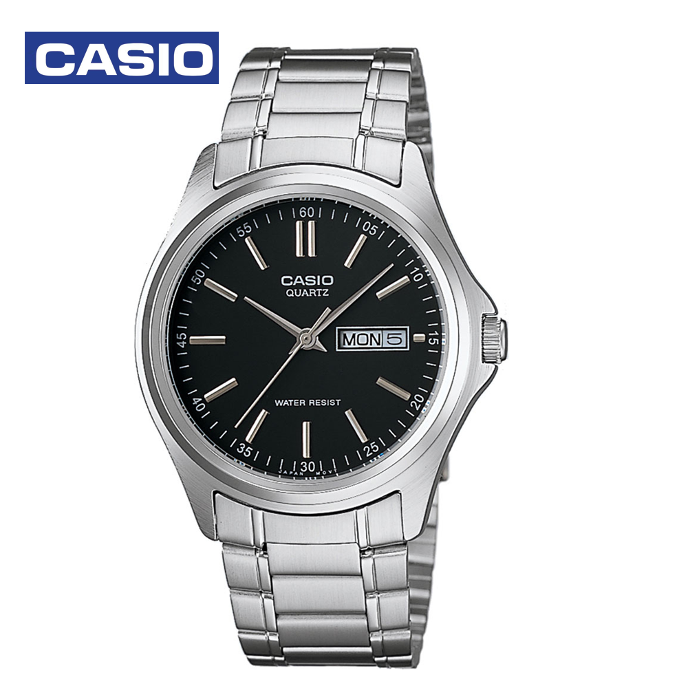 Casio MTP-1239D-1ADF (CN) Mens Analog Watch Silver and Black