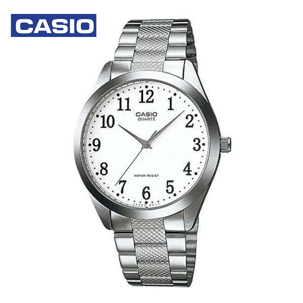 Casio MTP-1274D-7BDF Mens Analog Watch Silver and White