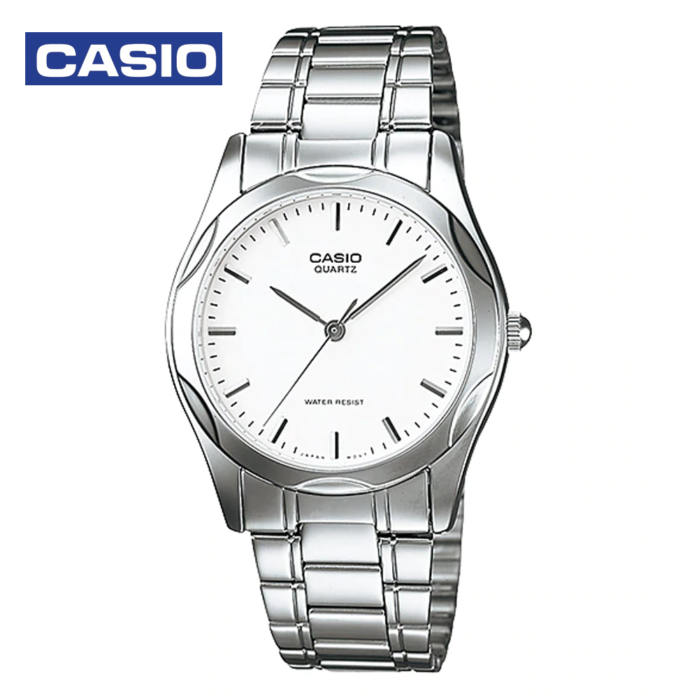 Casio MTP-1275D-7ADF Mens Analog Watch Silver and White