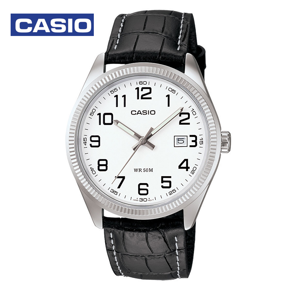 Casio MTP-1302L-7BVDF (CN) Mens Analog Watch Black and White