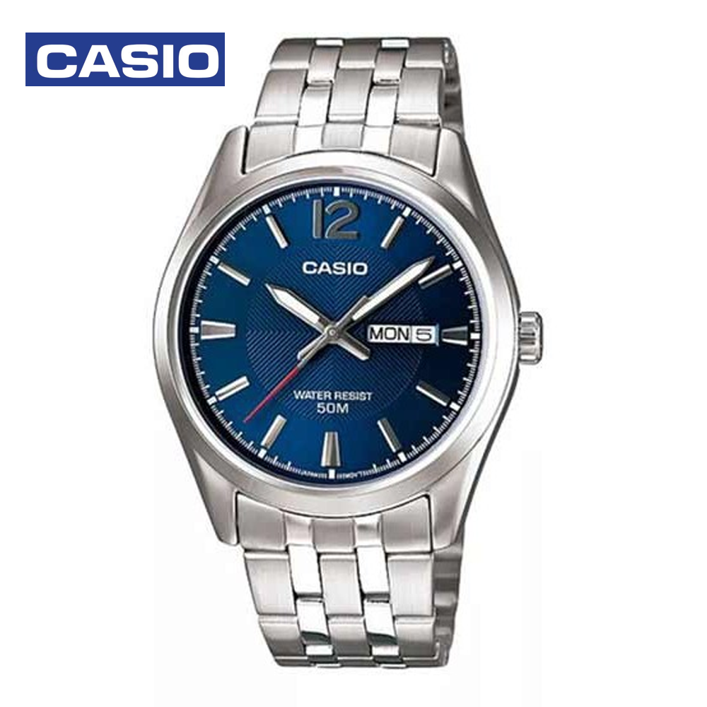 Casio MTP-1335D-2AVDF Mens Analog Watch Silver and Blue