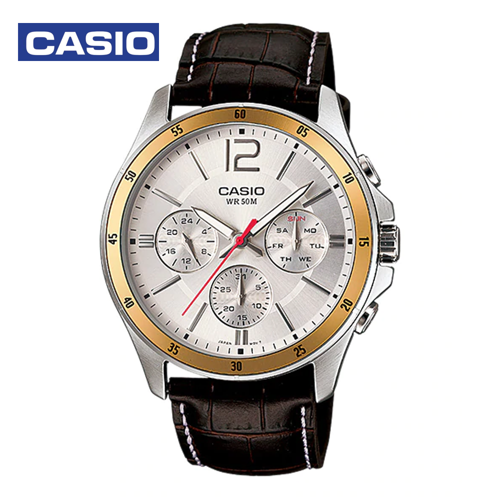 Casio MTP-1374L-7AVDF Mens Analog Watch Silver and Black