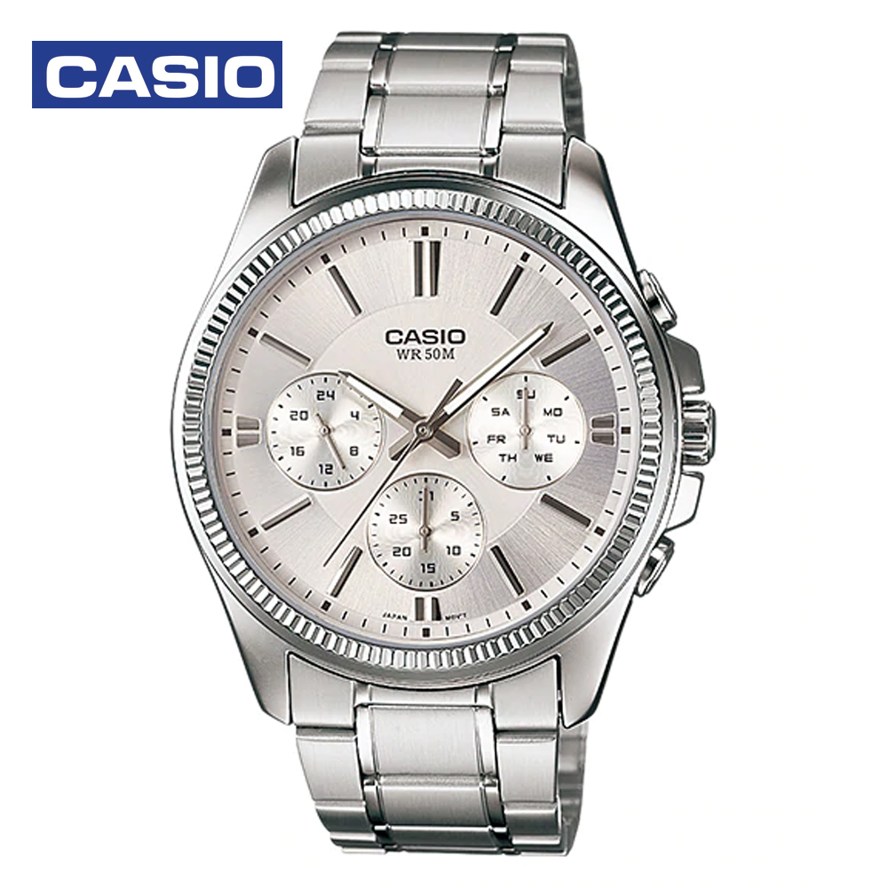 Casio MTP-1375D-7AVDF Mens Analog Watch Silver