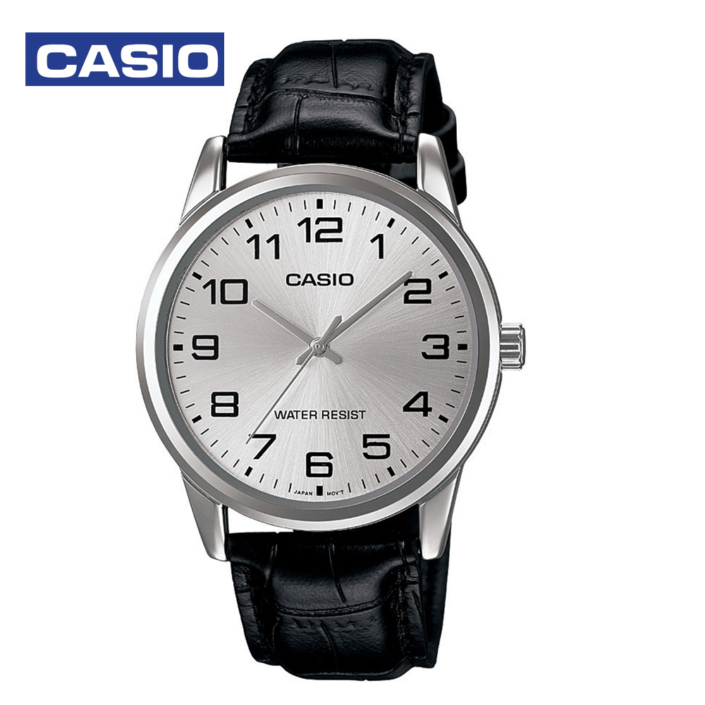 Casio MTP-V001L-7BUDF Mens Analog Watch Black and Silver