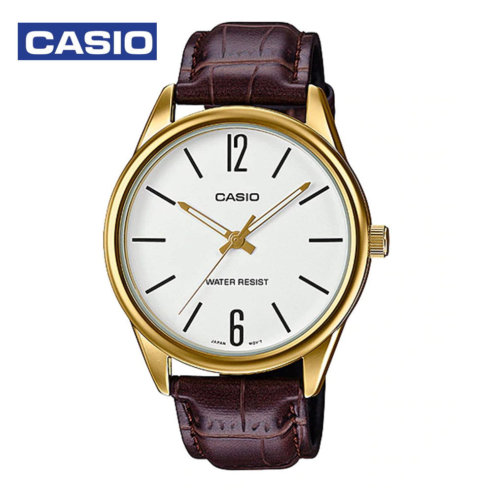 Casio MTP-V005GL-7BVUDF (CN) Mens Analog Watch White and Brown