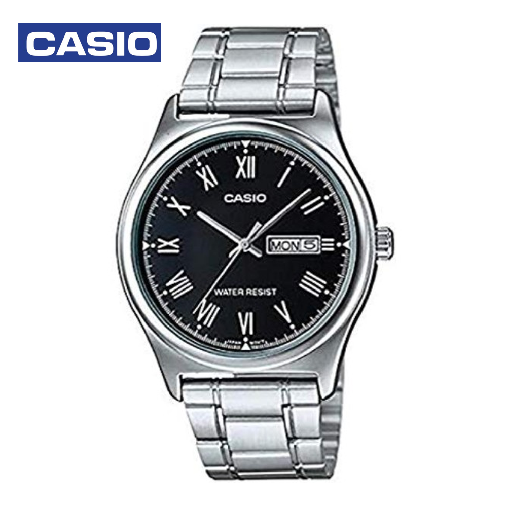 Casio MTP-V006D-1BDF Mens Analog Watch Black and Silver