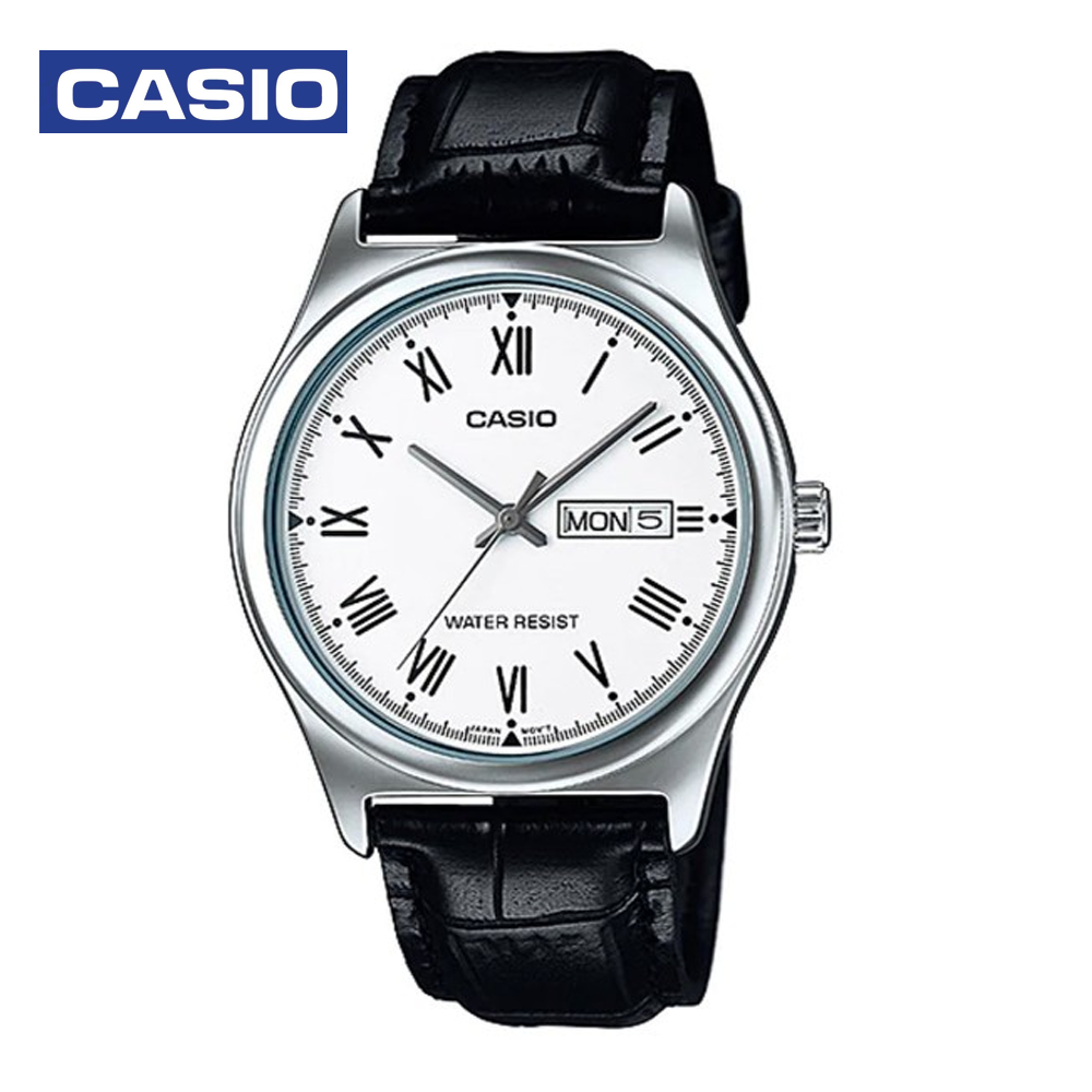 Casio MTP-V006L-7BUDF (CN) Mens Analog Watch Black and White