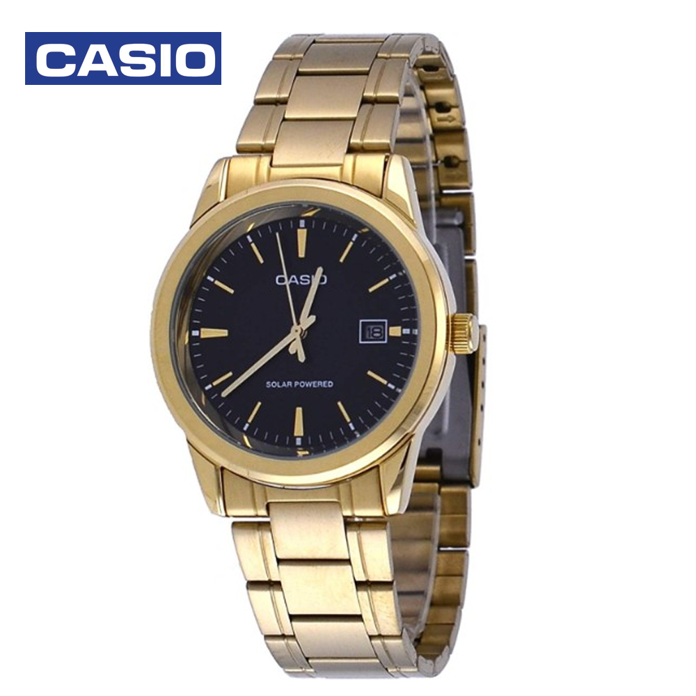 Casio MTP-VS01G-1ADF Mens Analog Watch Black and Gold
