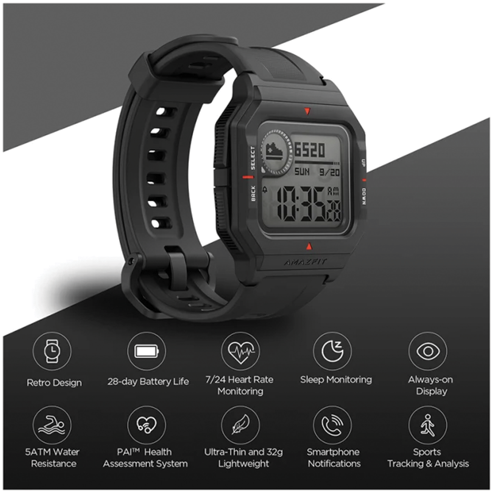 Xiaomi Mi Amazfit Neo Smart Watch - Black