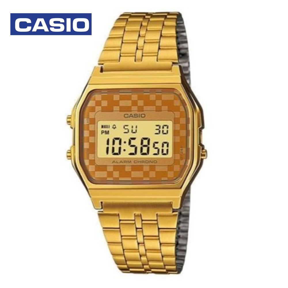 Casio A-159WG-9DF Unisex Casual Digital Watch Gold