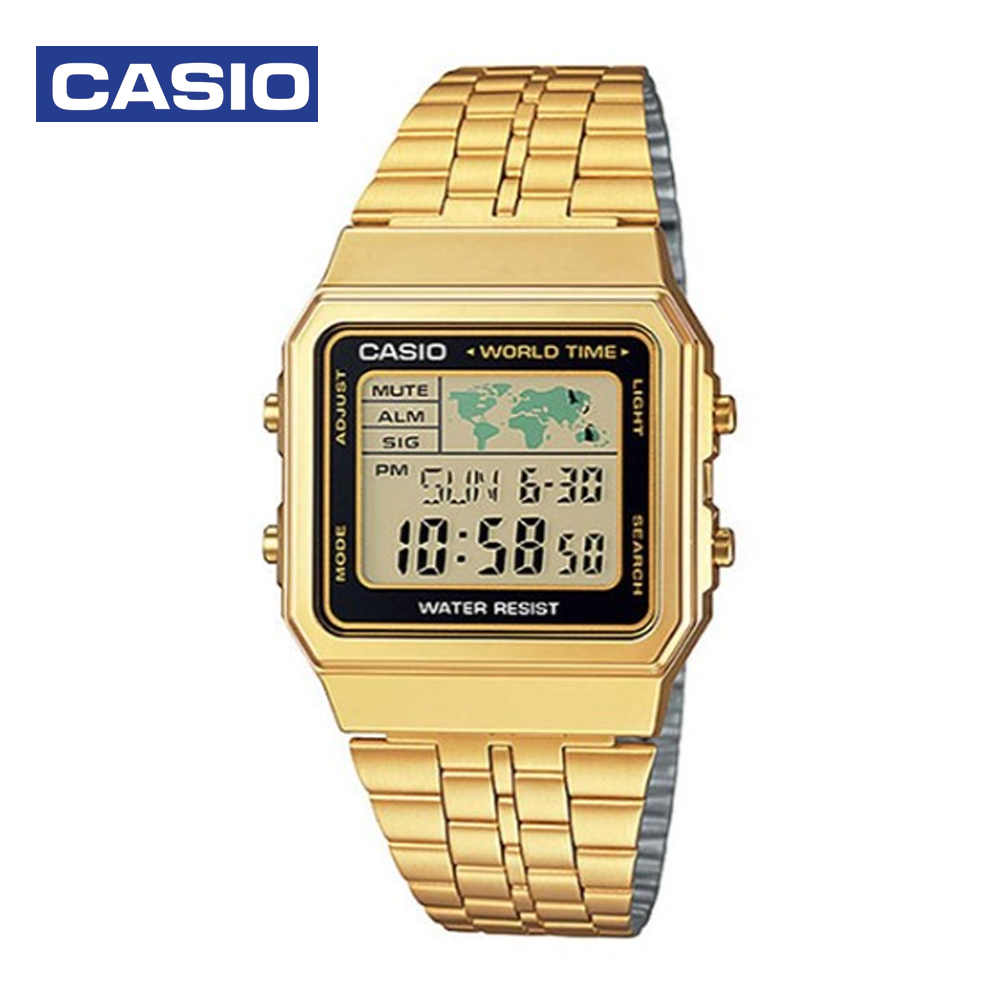 Casio A-500WG-1DF Unisex Casual Digital Watch Gold