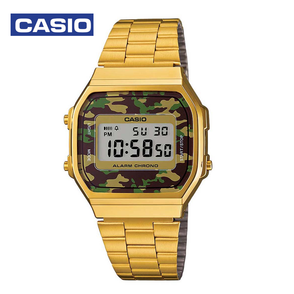 Casio A168WEGC-3DF Unisex Casual Digital Watch Gold