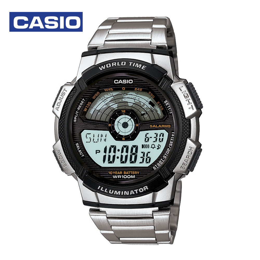 Casio AE-1100WD-1AVDF Mens Casual Digital Watch Silver